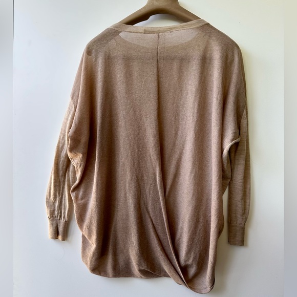 T-shirt beige à logo brodé WOOYOUNGMI en solde
